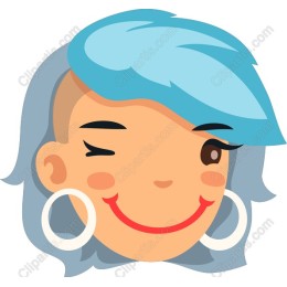 Cool Blue-Haired Girl