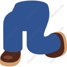 Playful Blue Pants Leg