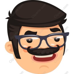 Cheerful Mustached Man