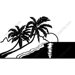 Tropical Sunset Palm Tree