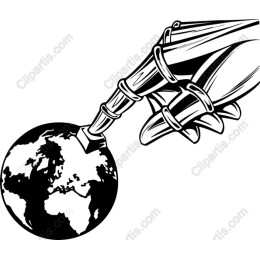 Robotic Hand Touching Earth
