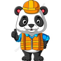 Panda Construction Worker