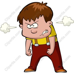 Angry Cartoon Boy