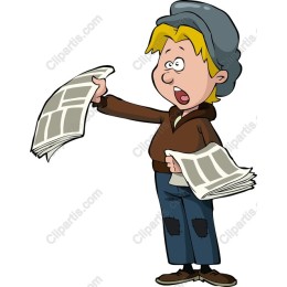 Vintage Newspaper Boy
