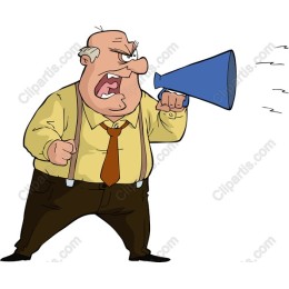 Engaging Megaphone Character