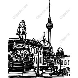 Berlin Skyline - Historic and Modern Iconography in