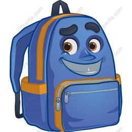 Cheerful Cartoon Blue Backpack