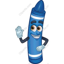 Blue Crayon Mascot
