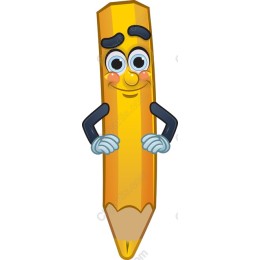 Cheerful Cartoon Pencil