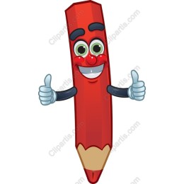 Cheerful Red Pencil
