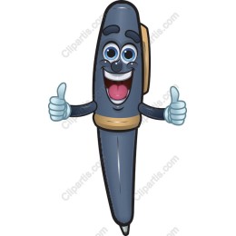 Cheerful Cartoon Writing Pen