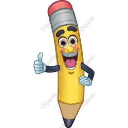 Cheerful Cartoon Pencil