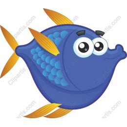 Playful Blue Fish