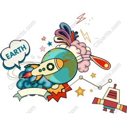 Whimsical Rocket Adventure