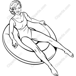 Joyful Woman on a Tube