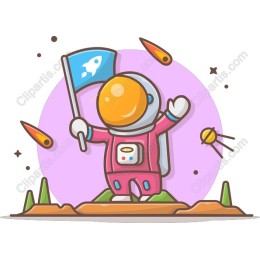 Whimsical Astronaut Adventure