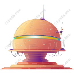 Futuristic Orbital Station