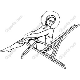 Chic Summer Lounging Woman