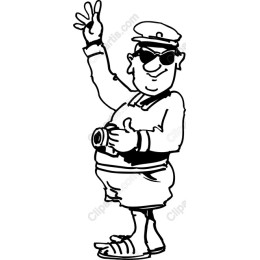 Cheerful Beachgoer