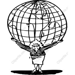 Empowering Woman Holding the World