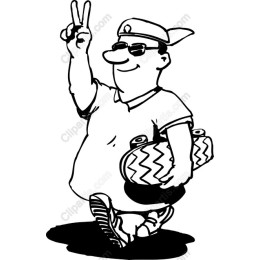 Cheerful Beachgoer