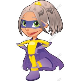 Vibrant Superhero Character