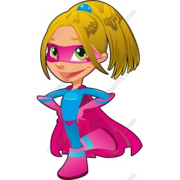 Vibrant Superhero Girl