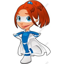 Playful Superhero Girl