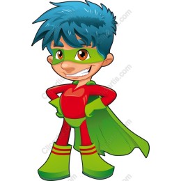 Vibrant Superhero Character