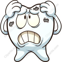 Worried Tooth Cartoon