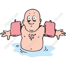 Chubby Pool Fun with Inflatable Floaties