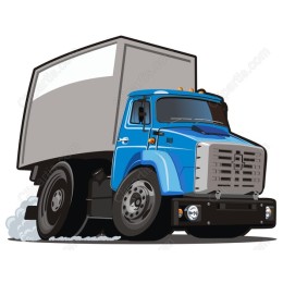 Premium Blue Delivery Truck