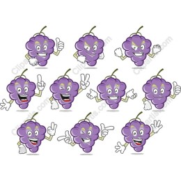 Playful Grape Character Set