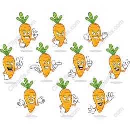 Cheerful Carrot Character Pack