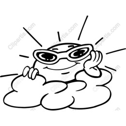 Charming Sunglasses Cloud Character