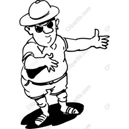 Cheerful Beach Character