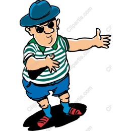 Cheerful Beach Character