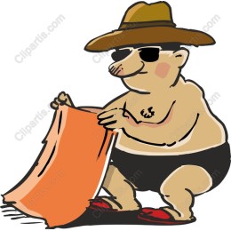 Cheerful Beach Goer