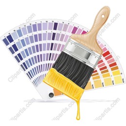 Vibrant Paintbrush and Color Palette
