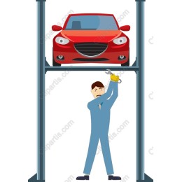 Professional Mechanic Working on Car
