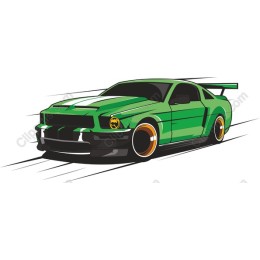 Green Racing Sports Car