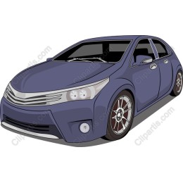 Stylish Blue Hatchback Car
