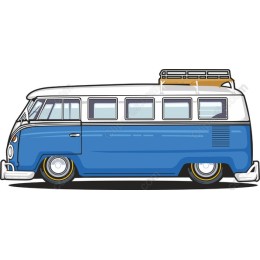 Retro Blue VW Bus