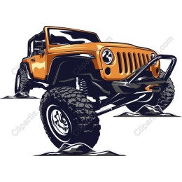 Rugged Orange Off-Road Vehicle
