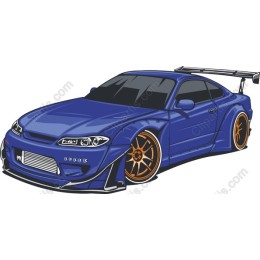 Stylish Blue Sports Car
