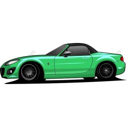 Green Convertible Sports Car