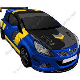 Sleek Blue Racing Car