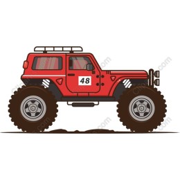 Red Monster Truck
