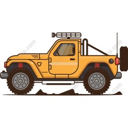 Rugged Yellow Off-Road Vehicle