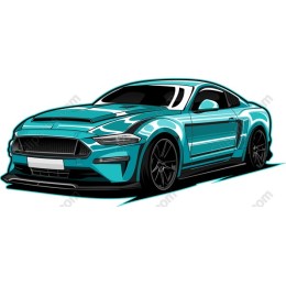 Sleek Turquoise Sports Car